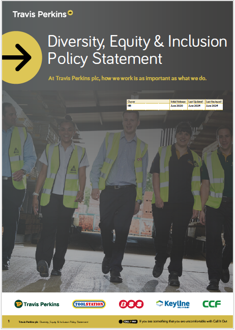 Image shows Diversity, Equity & Inclusion Policy Statement cover